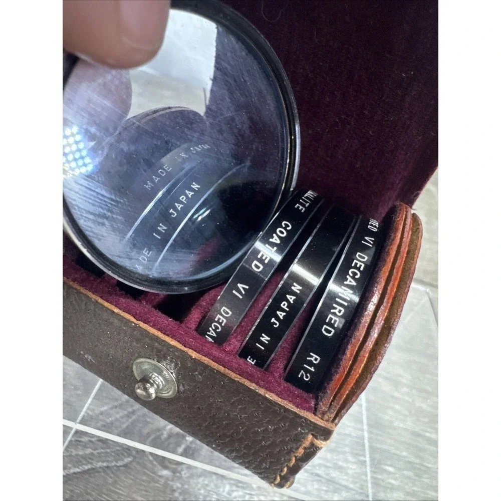 Vintage Spiratone SPIRALITE Series VI Lens 6 Filters, Original Leather Case